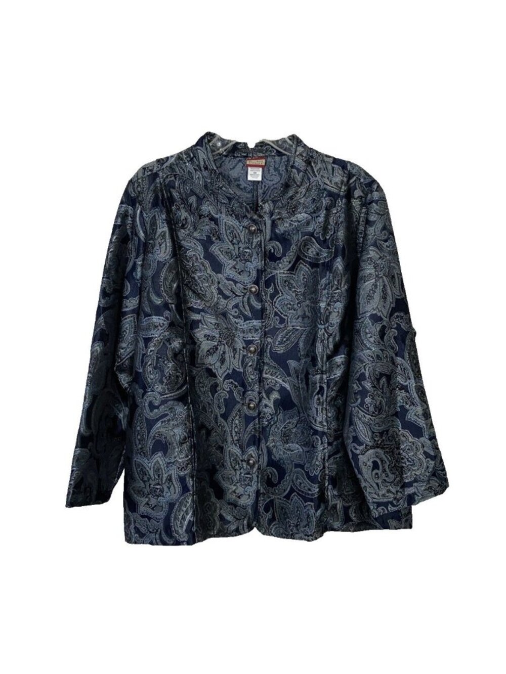 Tudor Court NWOT Black Floral Multi Color Foliage Brocade Size L Jacket Blazer